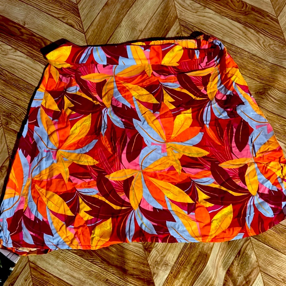 Multicolor Floral Lily Rose miniskirt
